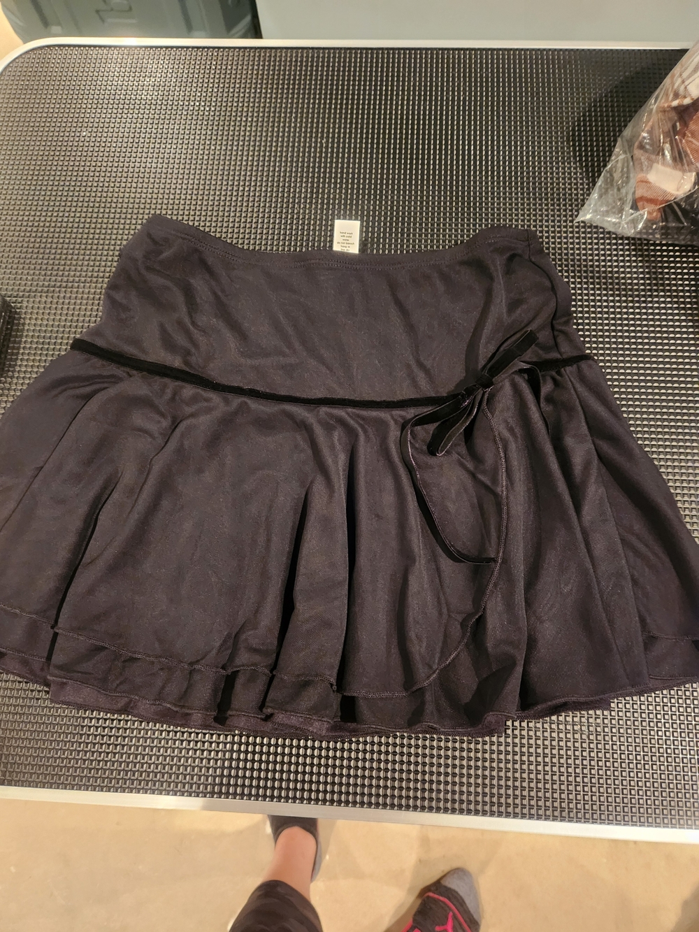 Full Tilt Black Circle Skirt with Velvet Tie